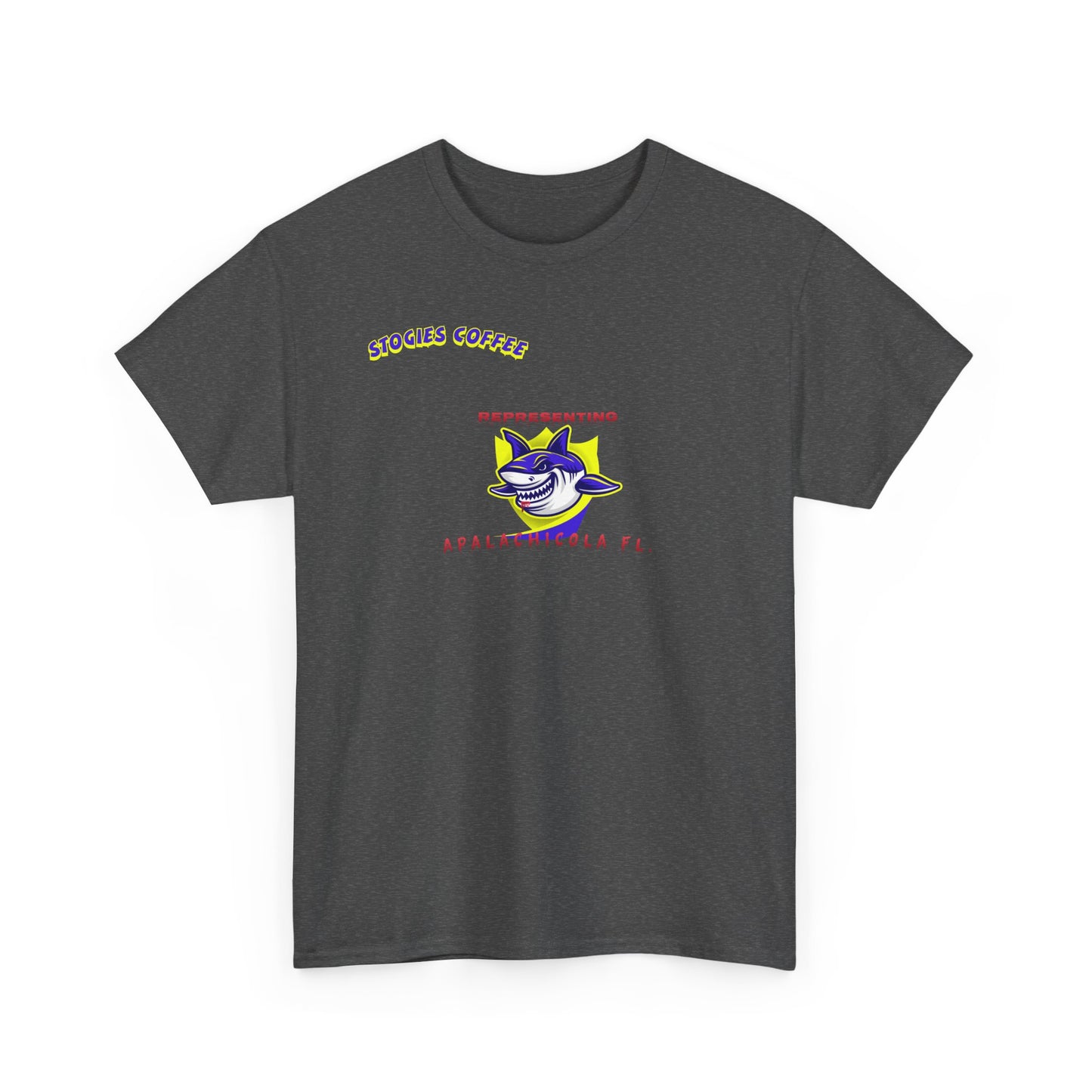 Vintage Shark Coffee Tee, Unisex Heavy Cotton Shirt, Beach Lover Gift, Summer Vibe Apparel, Nautical Humor T-Shirt