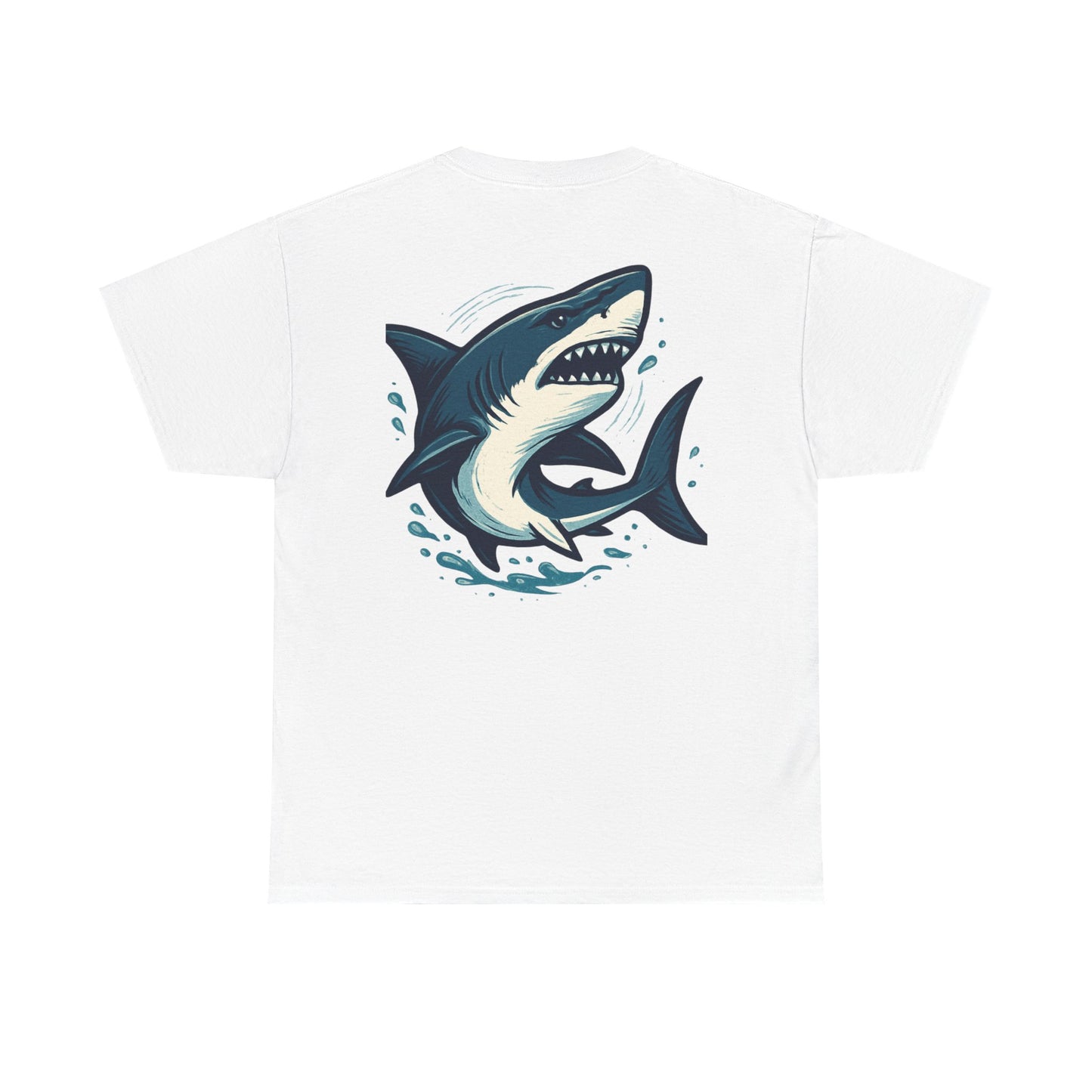 Vintage Shark Coffee Tee, Unisex Heavy Cotton Shirt, Beach Lover Gift, Summer Vibe Apparel, Nautical Humor T-Shirt