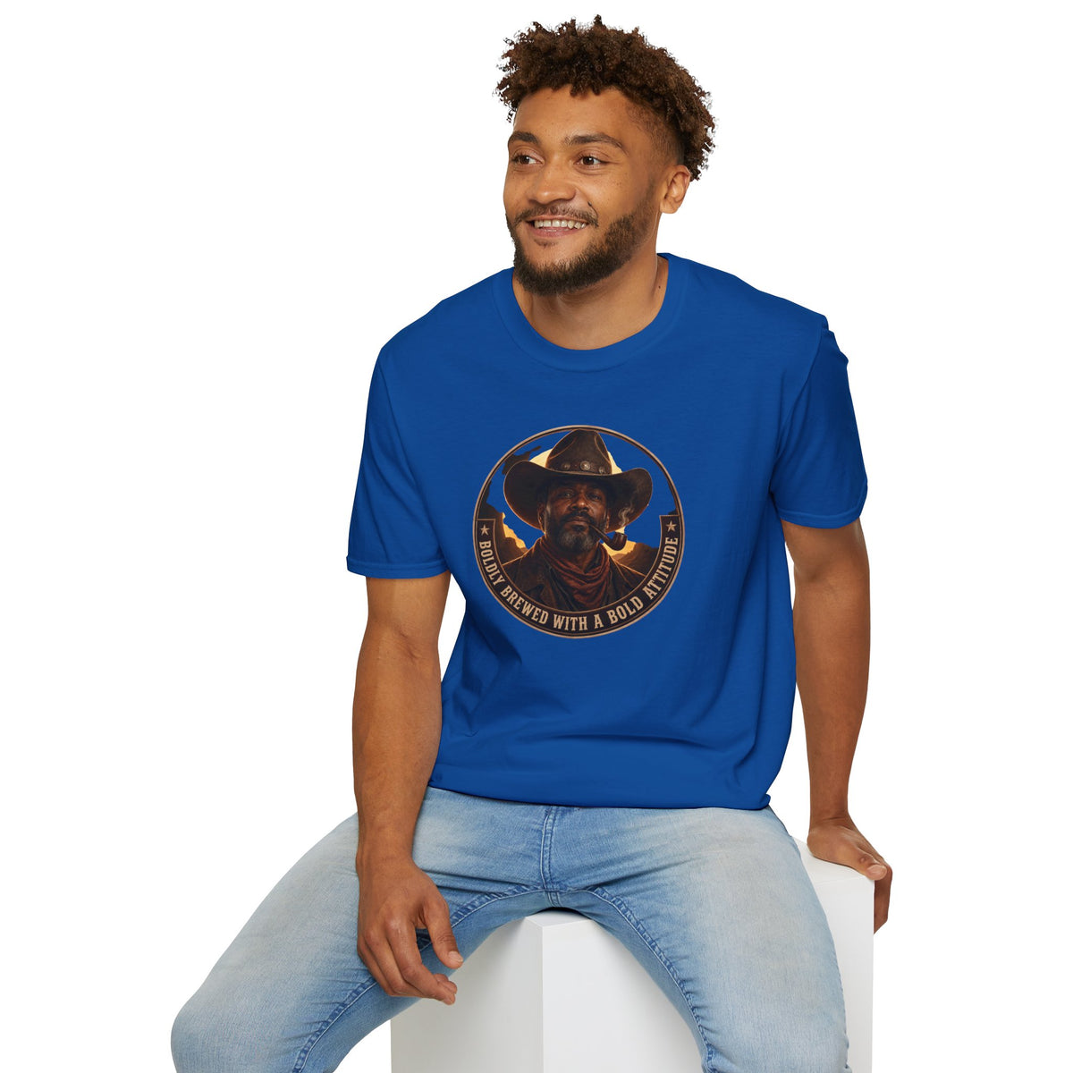 Cowboy Coffee-Inspired Graphic T-Shirt – “Brewed With a Bold Attitude”