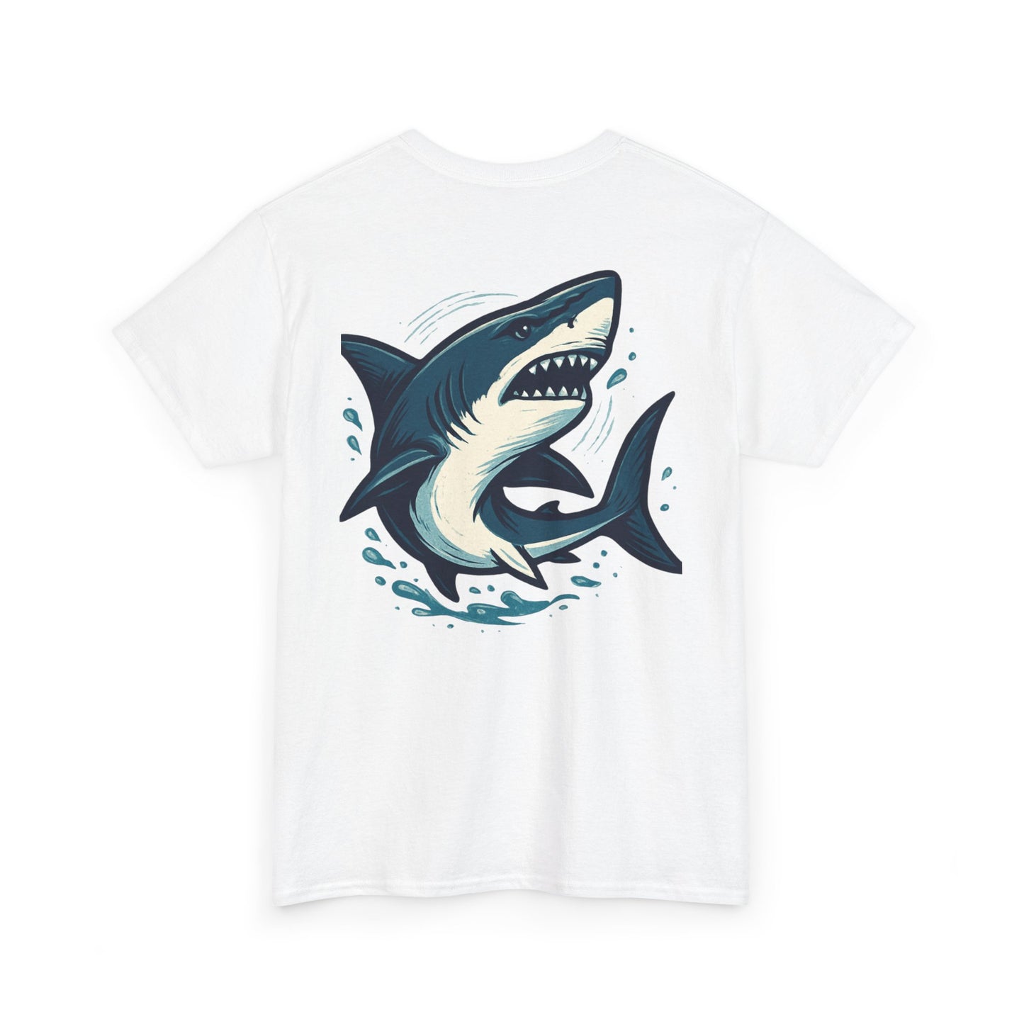 Vintage Shark Coffee Tee, Unisex Heavy Cotton Shirt, Beach Lover Gift, Summer Vibe Apparel, Nautical Humor T-Shirt