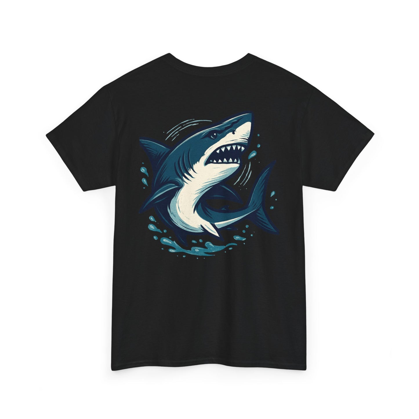 Vintage Shark Coffee Tee, Unisex Heavy Cotton Shirt, Beach Lover Gift, Summer Vibe Apparel, Nautical Humor T-Shirt