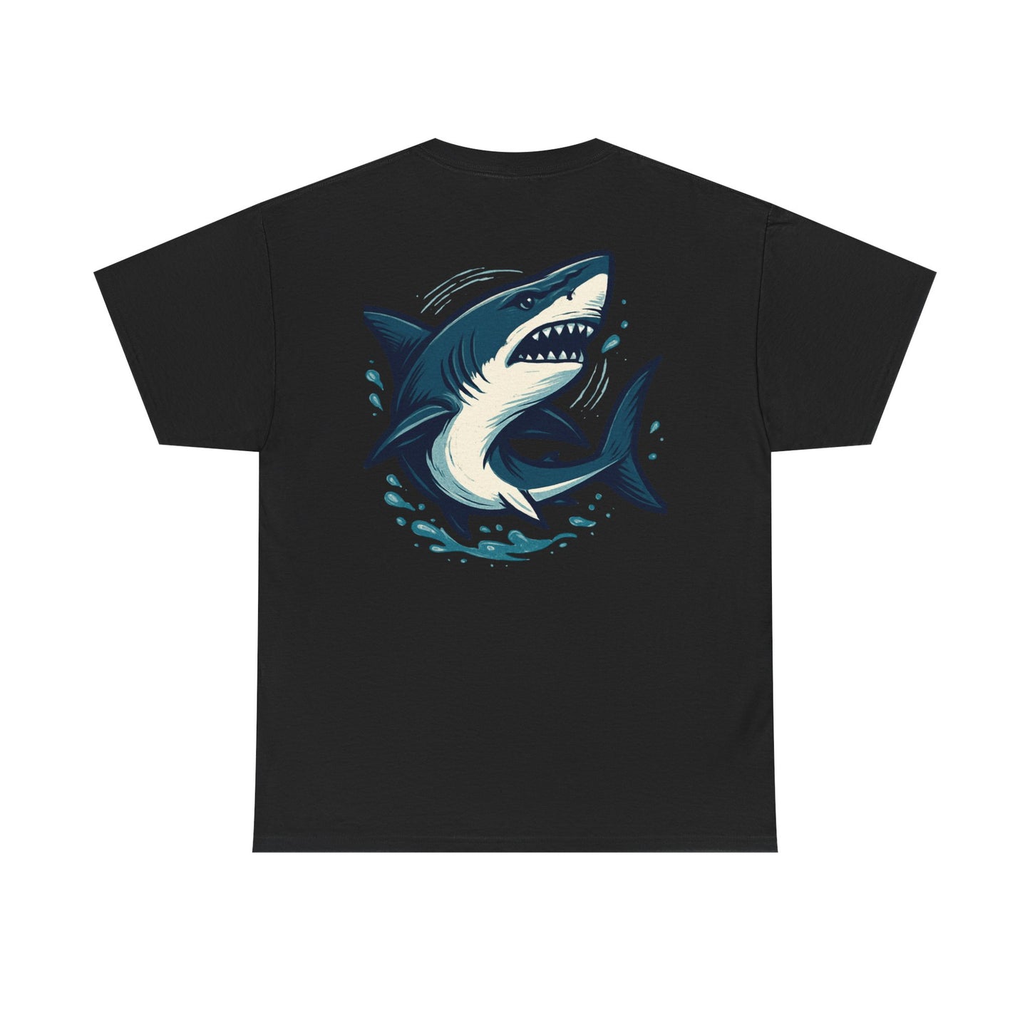 Vintage Shark Coffee Tee, Unisex Heavy Cotton Shirt, Beach Lover Gift, Summer Vibe Apparel, Nautical Humor T-Shirt