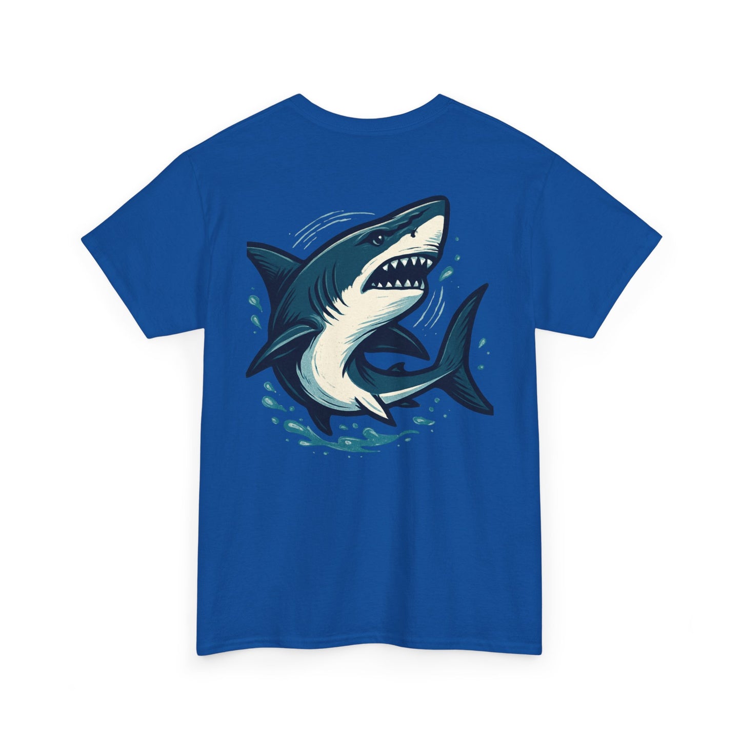 Vintage Shark Coffee Tee, Unisex Heavy Cotton Shirt, Beach Lover Gift, Summer Vibe Apparel, Nautical Humor T-Shirt
