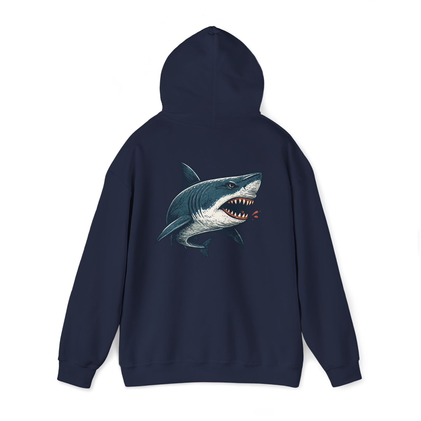 Shark-Themed Hooded Sweatshirt, Cozy Apparel, Perfect Gift for Birthdays, Beach Trips, and Casual Outings