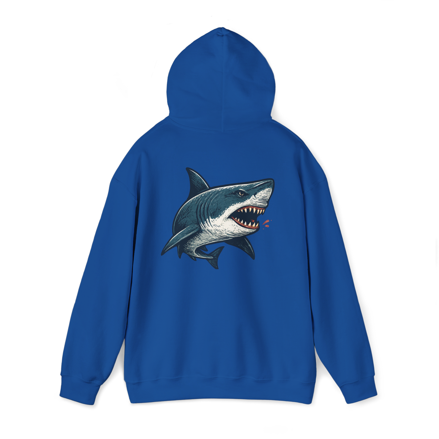 Shark-Themed Hooded Sweatshirt, Cozy Apparel, Perfect Gift for Birthdays, Beach Trips, and Casual Outings