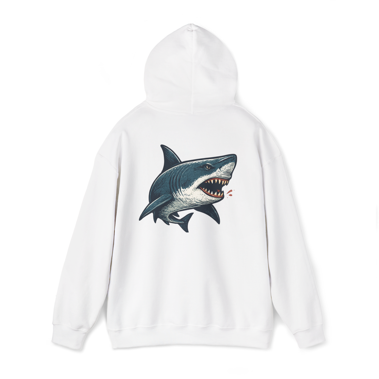 Shark-Themed Hooded Sweatshirt, Cozy Apparel, Perfect Gift for Birthdays, Beach Trips, and Casual Outings