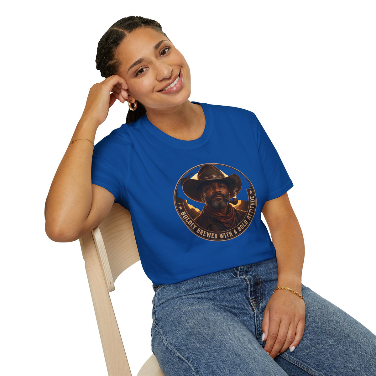 Cowboy Coffee-Inspired Graphic T-Shirt – “Brewed With a Bold Attitude”