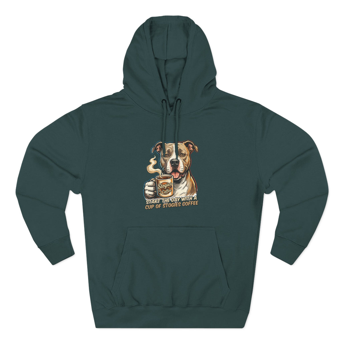 Bulldog Coffee Lover Fleece Hoodie