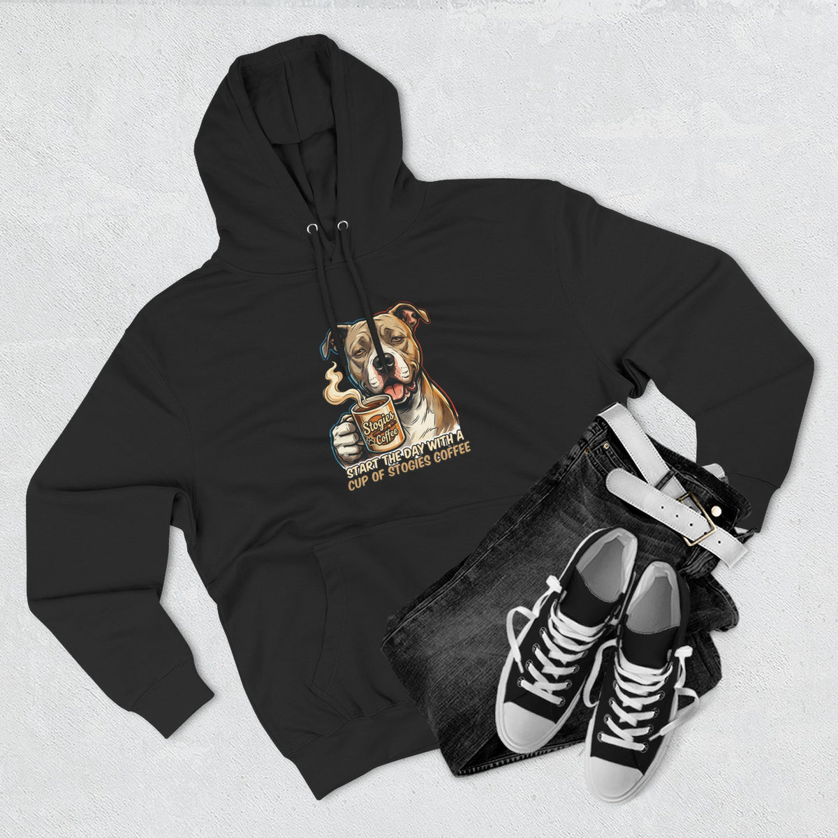 Bulldog Coffee Lover Fleece Hoodie
