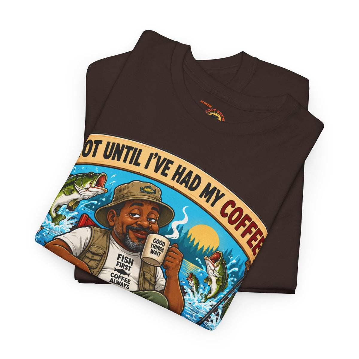 Not Until I’ve Had My Coffee T-Shirt – Funny Coffee Lover Camping Design