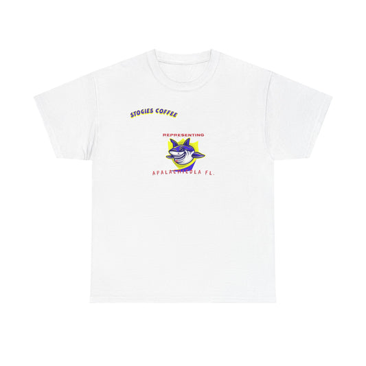 Vintage Shark Coffee Tee, Unisex Heavy Cotton Shirt, Beach Lover Gift, Summer Vibe Apparel, Nautical Humor T-Shirt