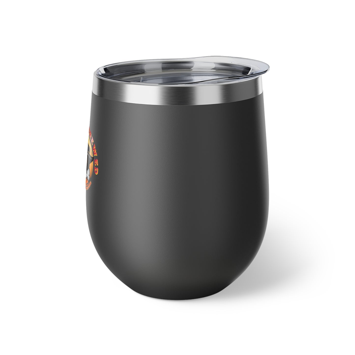 Copper Insulated Cup with Stogie Brewed Design, Wine Tumbler, Travel Mug, Coffee Cup, Outdoor Drinkware, Unique Gift
