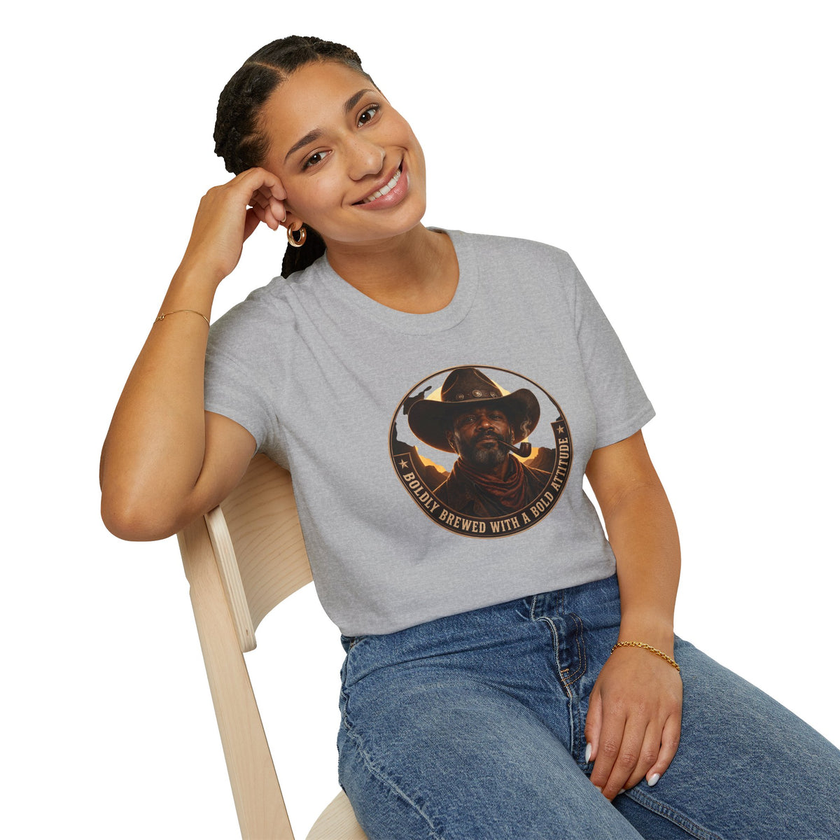 Cowboy Coffee-Inspired Graphic T-Shirt – “Brewed With a Bold Attitude”
