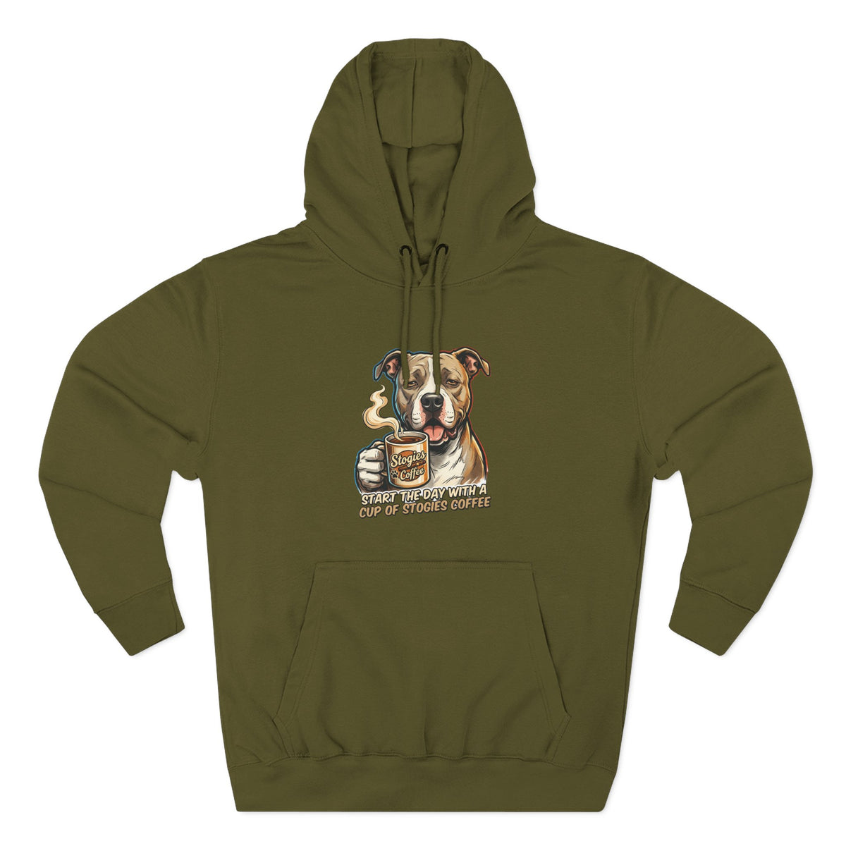 Bulldog Coffee Lover Fleece Hoodie