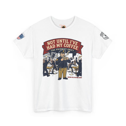 Not Until I’ve Had My Coffee T-Shirt — Funny Coffee Crew Tee for Coffee Lovers