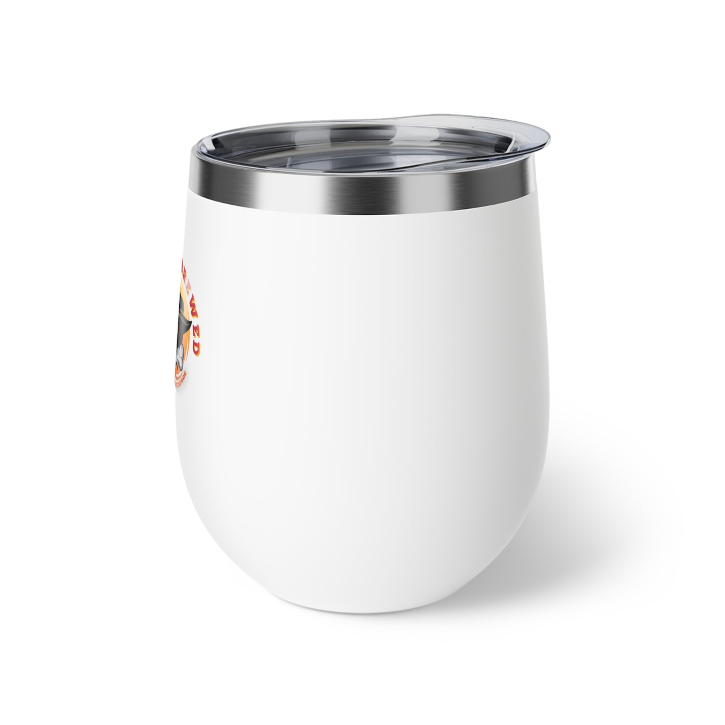 Copper Insulated Cup with Stogie Brewed Design, Wine Tumbler, Travel Mug, Coffee Cup, Outdoor Drinkware, Unique Gift