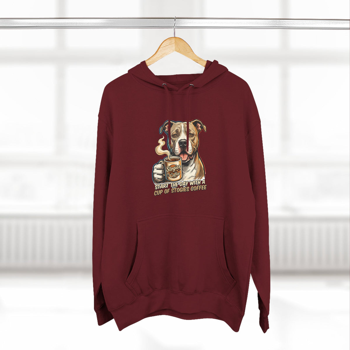 Bulldog Coffee Lover Fleece Hoodie
