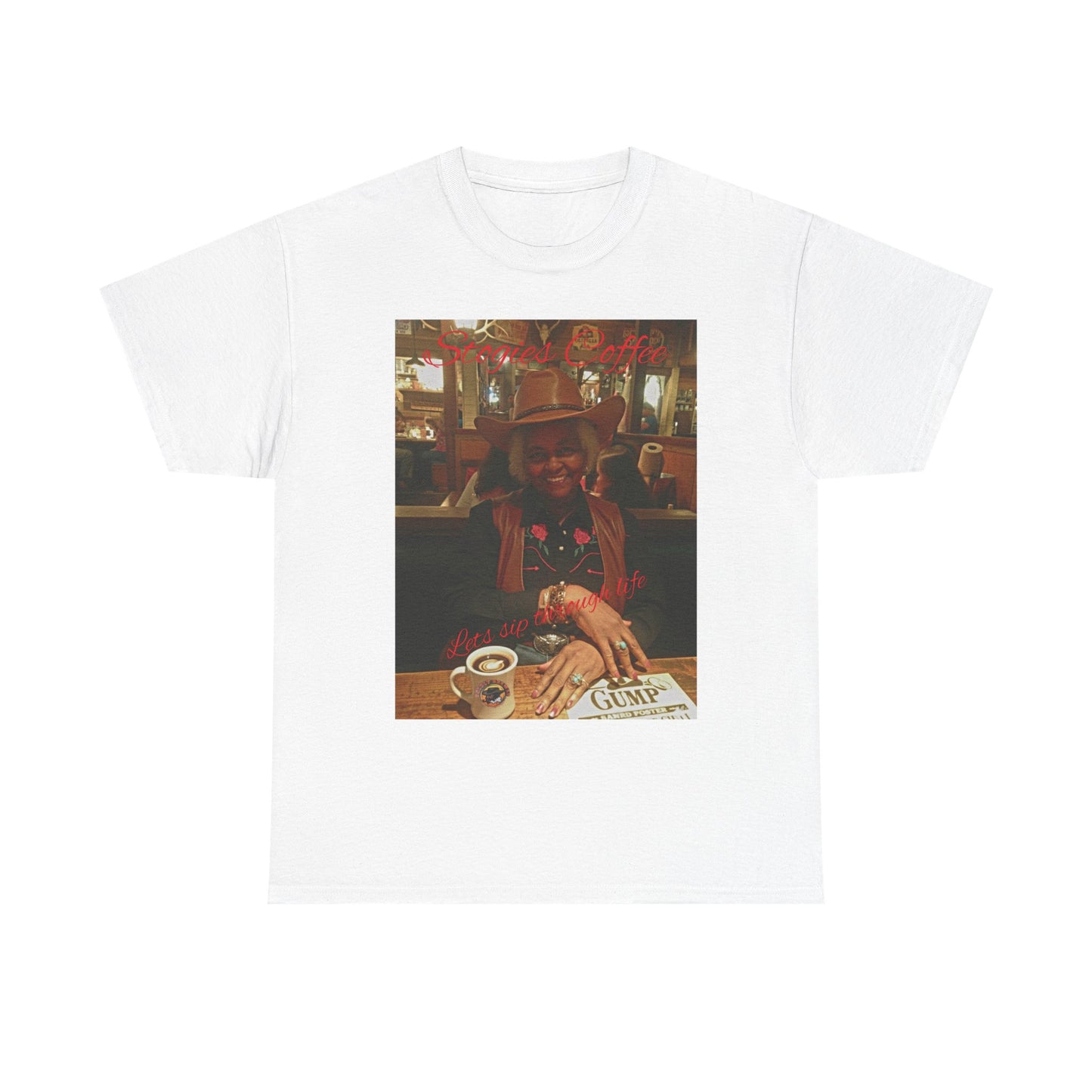 Vintage Diner Photo Tee — Retro Café Print T‑Shirt