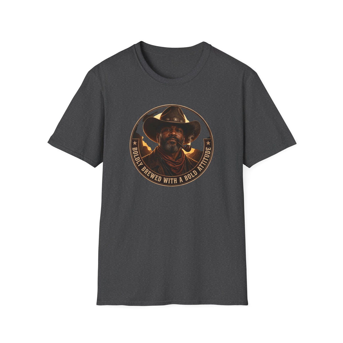 Cowboy Coffee-Inspired Graphic T-Shirt – “Brewed With a Bold Attitude”