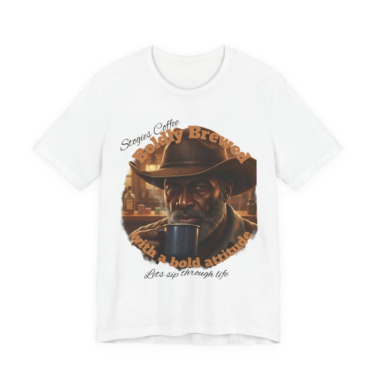 Bold Brew Coffee Tee — "Let's sip through life" Cowboy Coffee T-Shirt