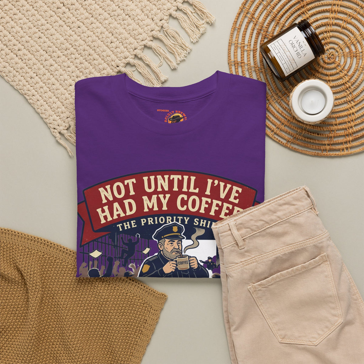 Not Until I’ve Had My Coffee T-Shirt — Funny Coffee Crew Tee for Coffee Lovers