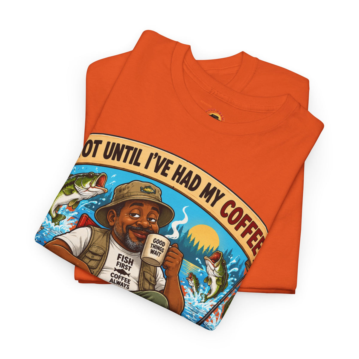 Not Until I’ve Had My Coffee T-Shirt – Funny Coffee Lover Camping Design