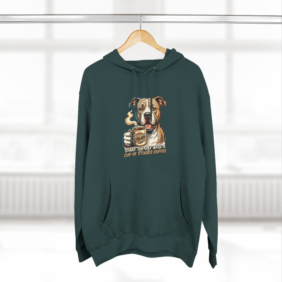 Bulldog Coffee Lover Fleece Hoodie