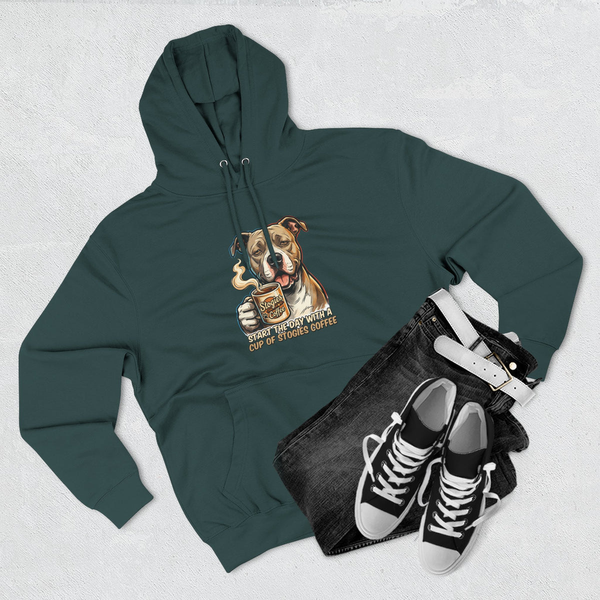 Bulldog Coffee Lover Fleece Hoodie