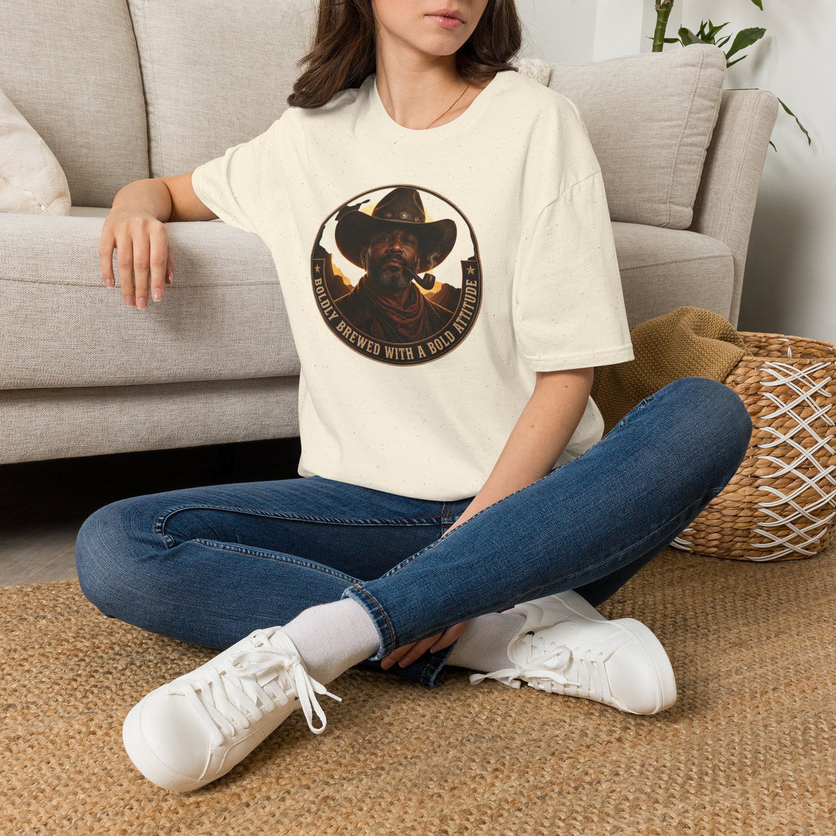 Cowboy Coffee-Inspired Graphic T-Shirt – “Brewed With a Bold Attitude”