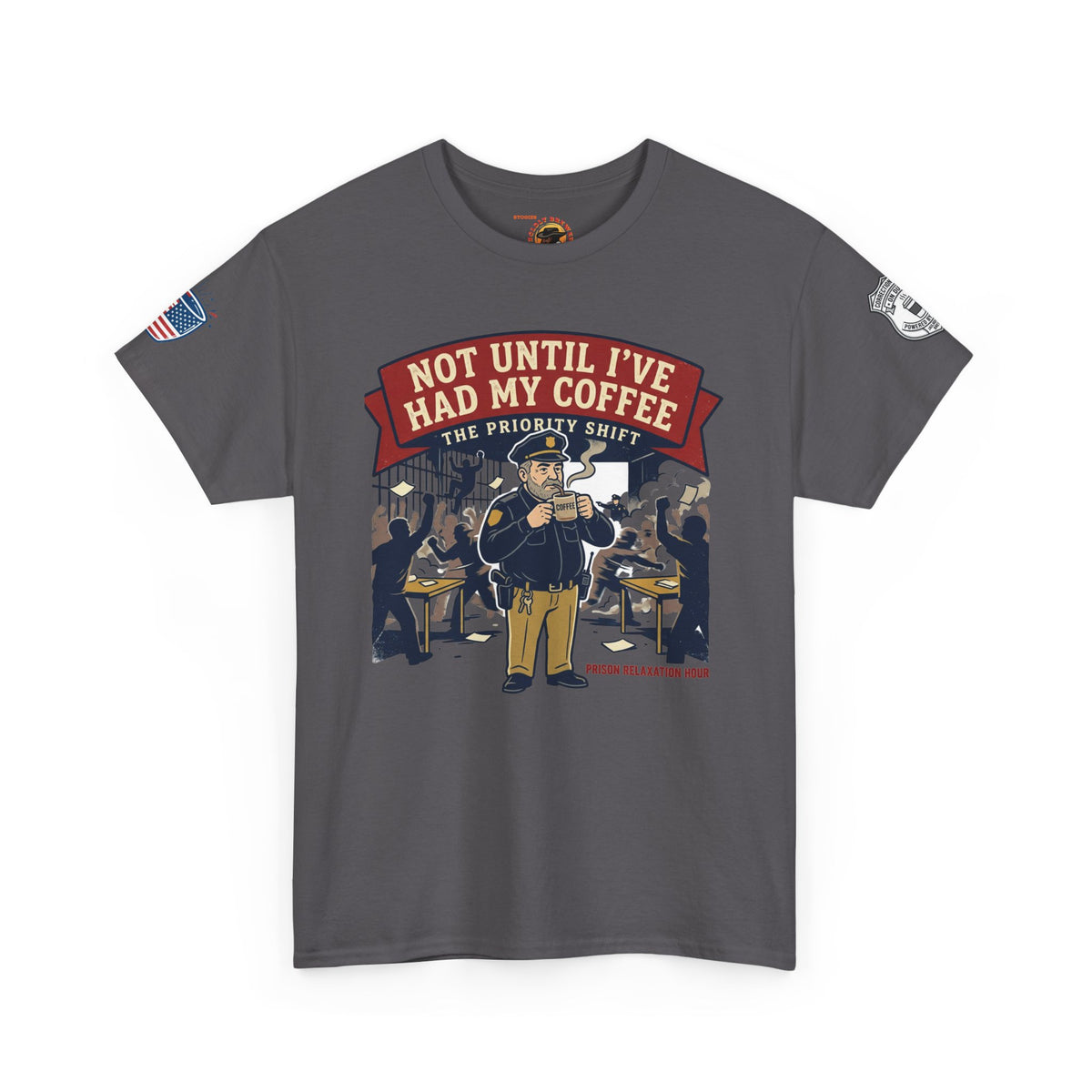 Not Until I’ve Had My Coffee T-Shirt — Funny Coffee Crew Tee for Coffee Lovers