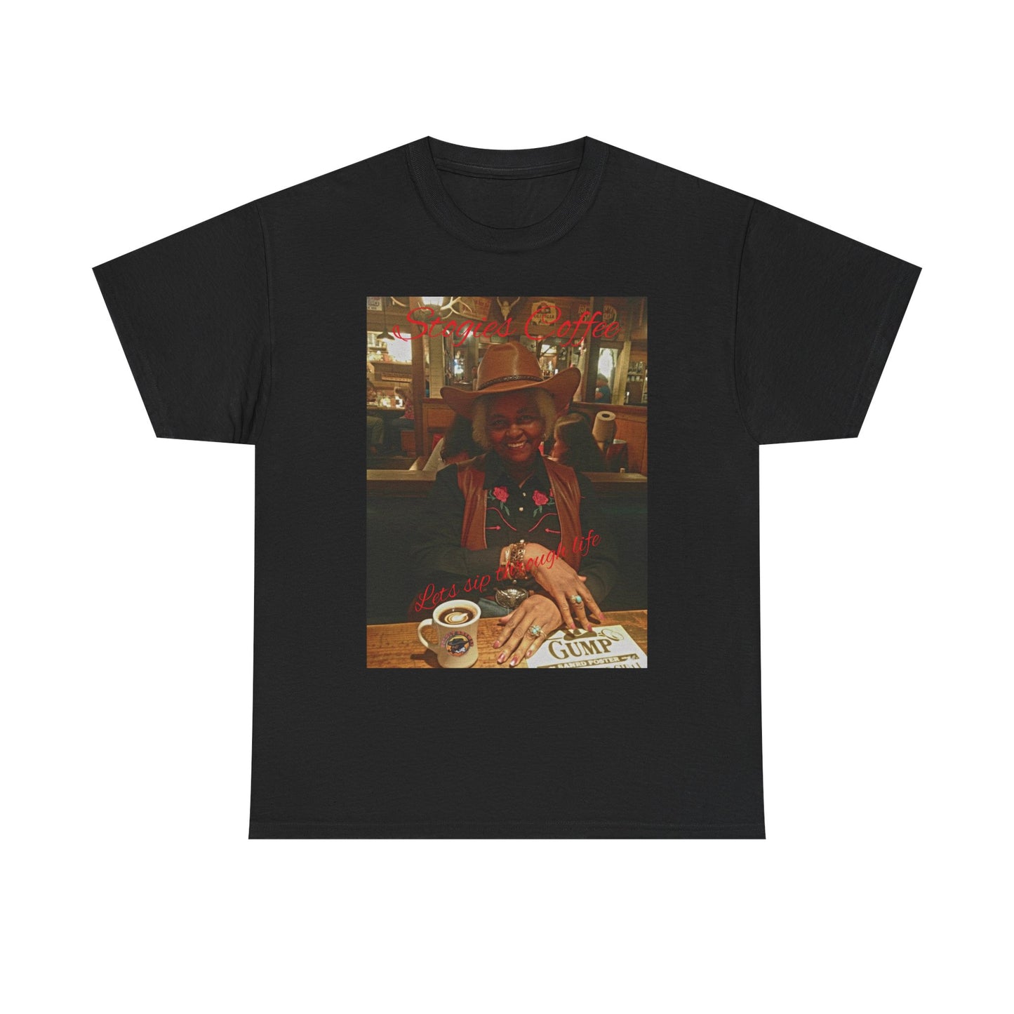 Vintage Diner Photo Tee — Retro Café Print T‑Shirt
