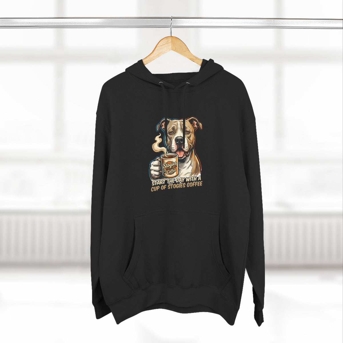 Bulldog Coffee Lover Fleece Hoodie
