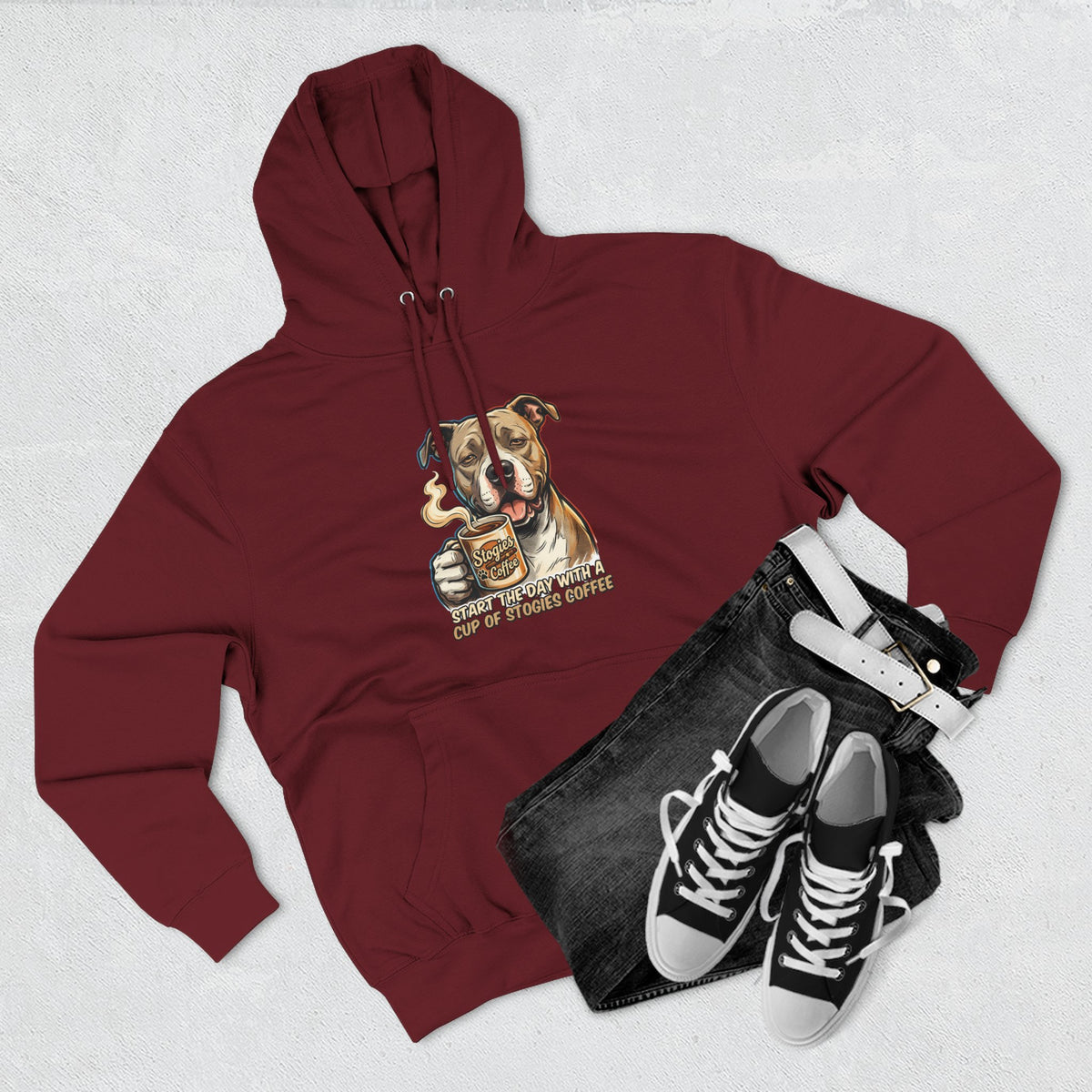 Bulldog Coffee Lover Fleece Hoodie