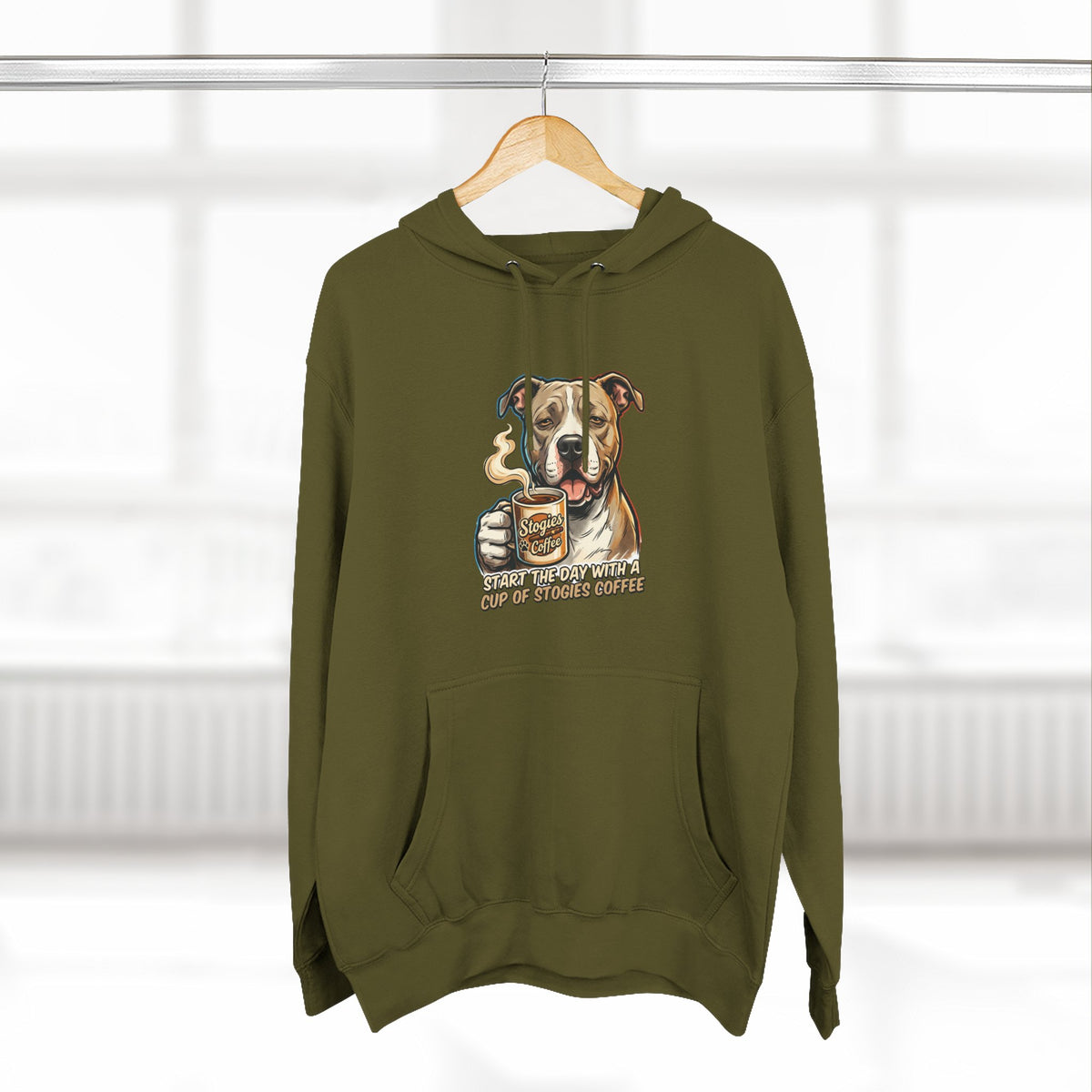 Bulldog Coffee Lover Fleece Hoodie