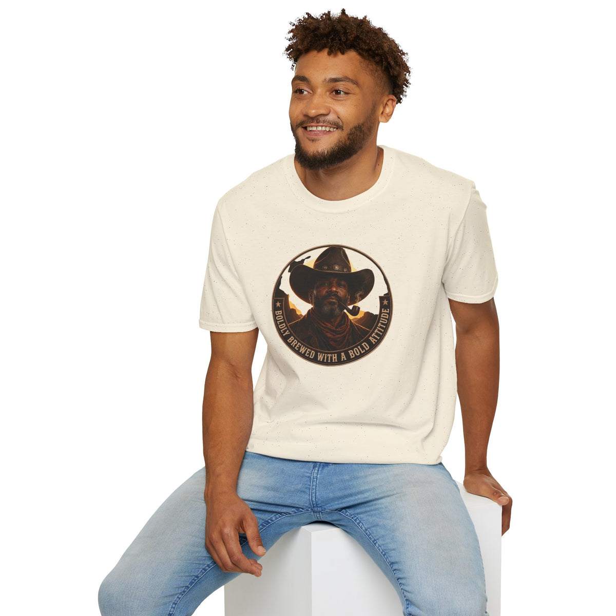 Cowboy Coffee-Inspired Graphic T-Shirt – “Brewed With a Bold Attitude”