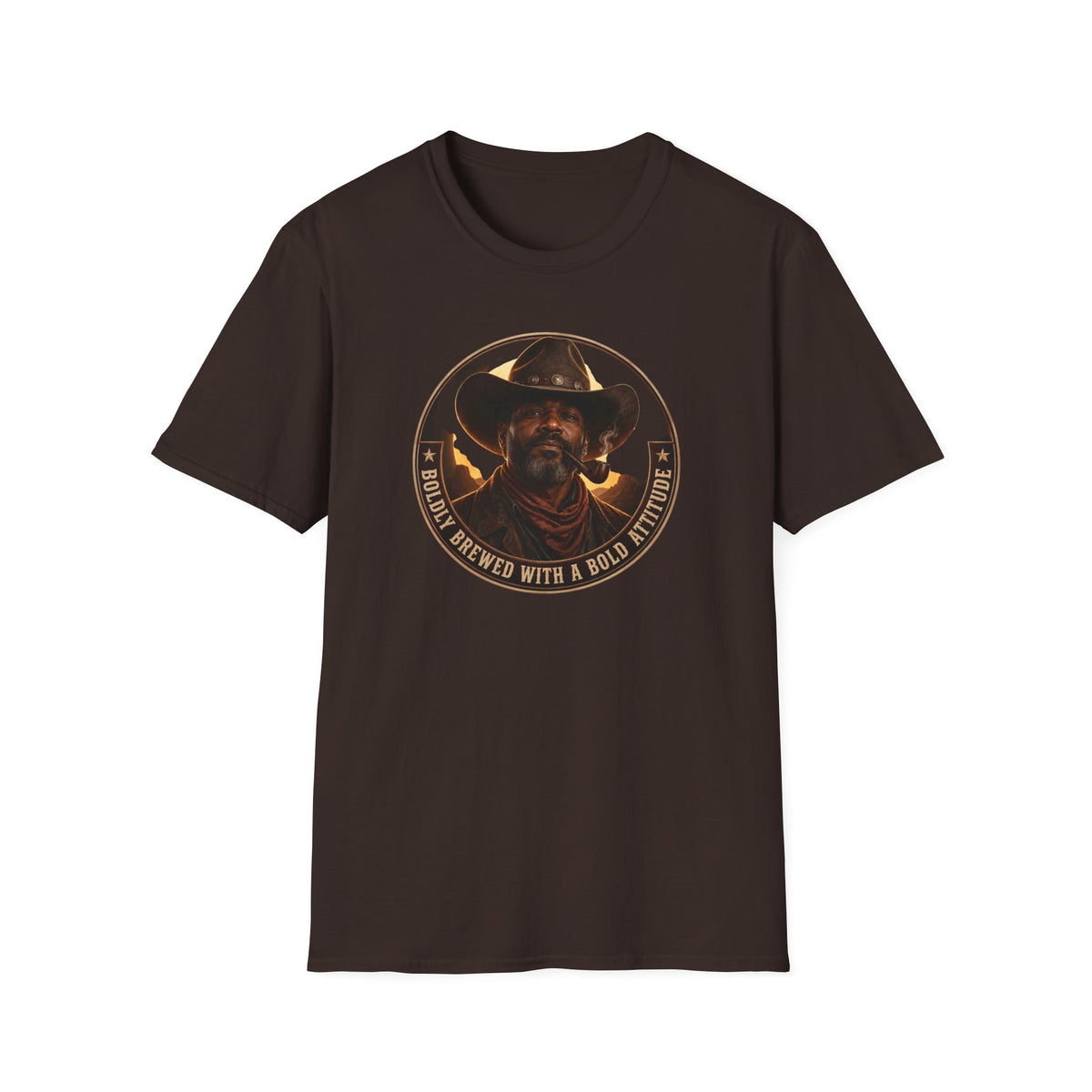 Cowboy Coffee-Inspired Graphic T-Shirt – “Brewed With a Bold Attitude”