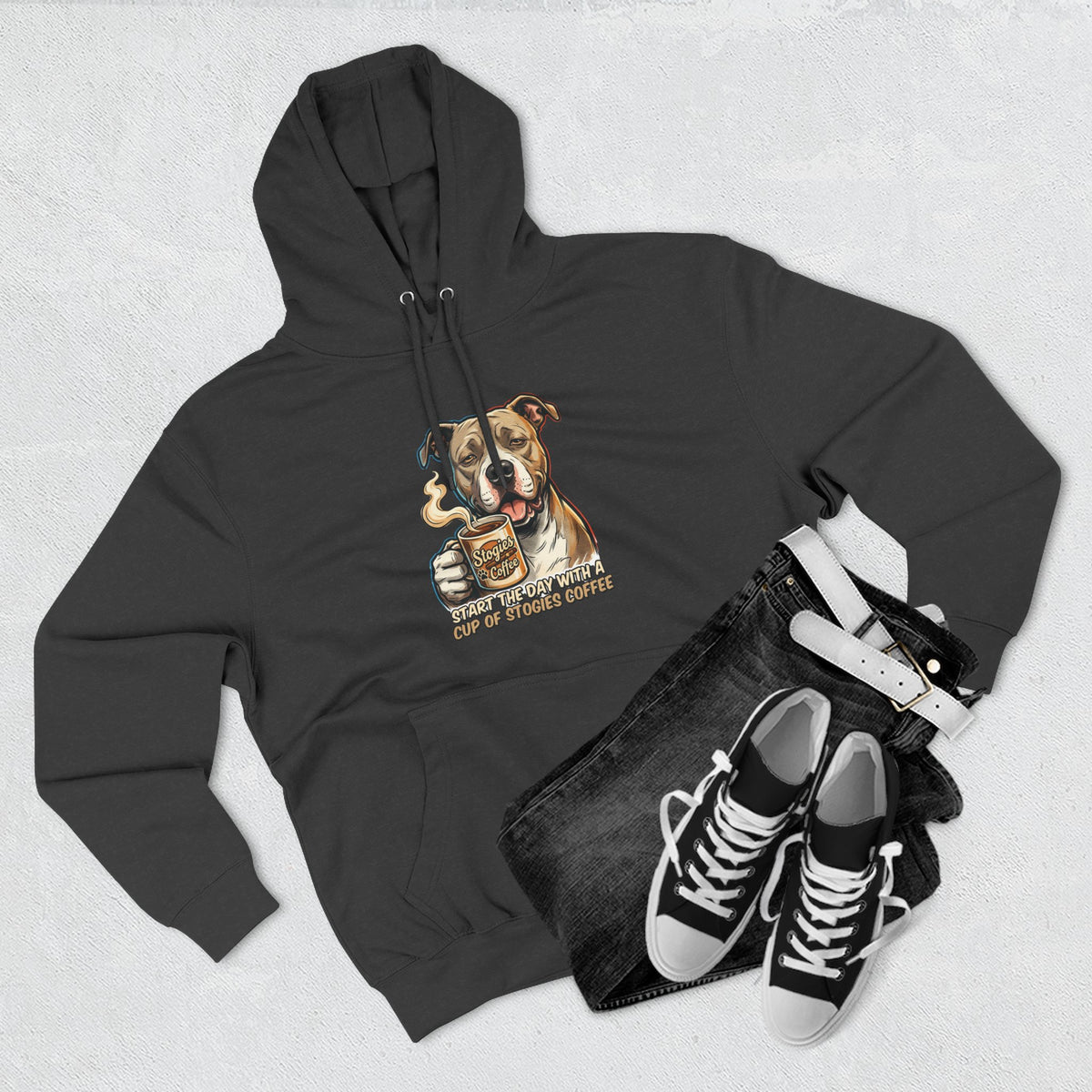 Bulldog Coffee Lover Fleece Hoodie