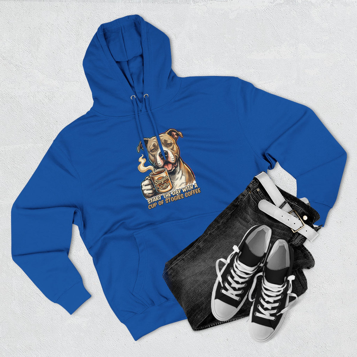 Bulldog Coffee Lover Fleece Hoodie