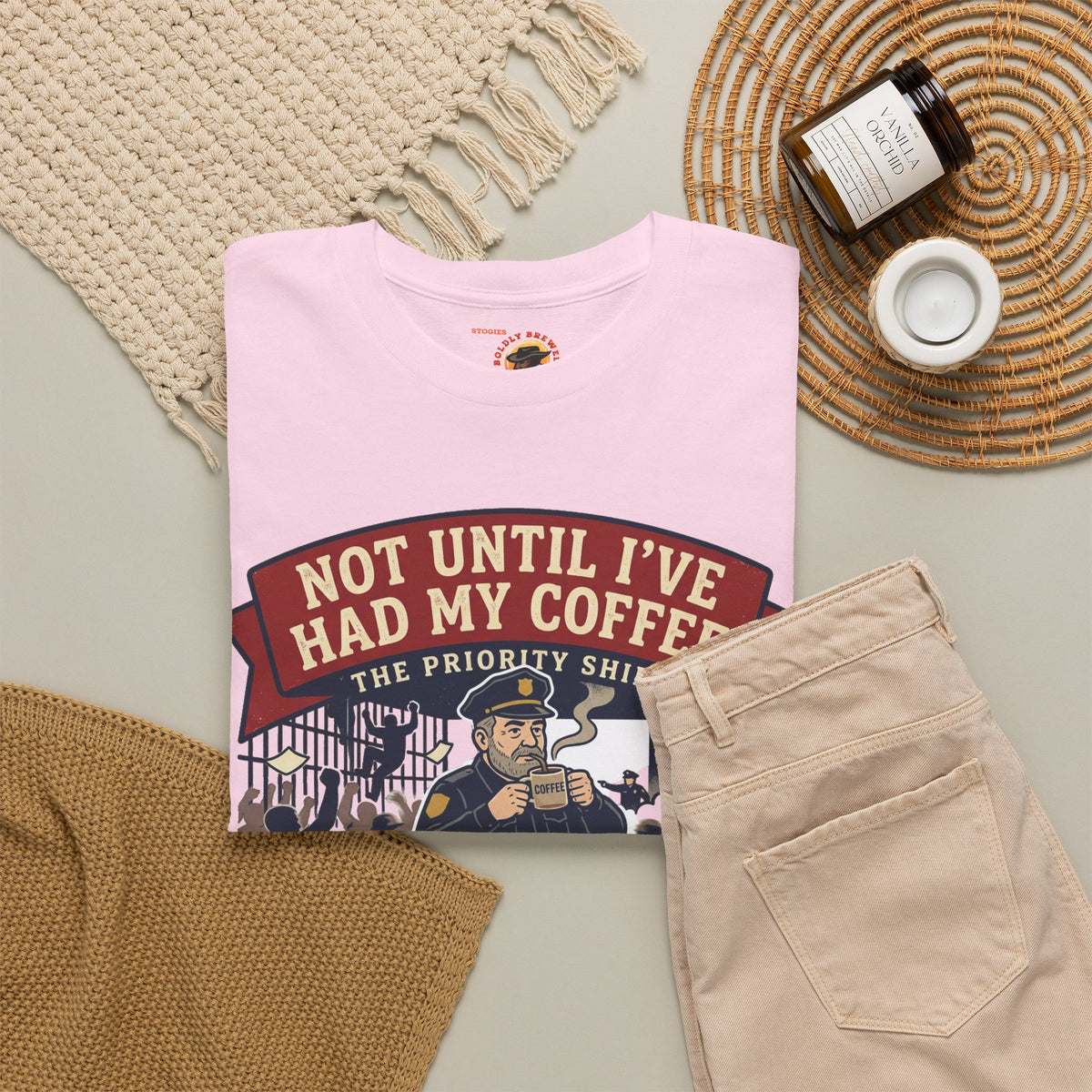 Not Until I’ve Had My Coffee T-Shirt — Funny Coffee Crew Tee for Coffee Lovers