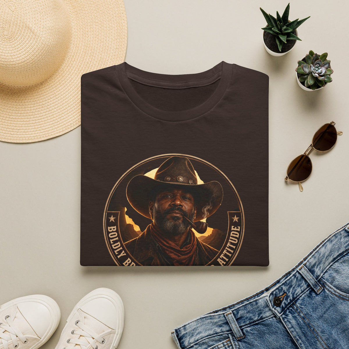 Cowboy Coffee-Inspired Graphic T-Shirt – “Brewed With a Bold Attitude”