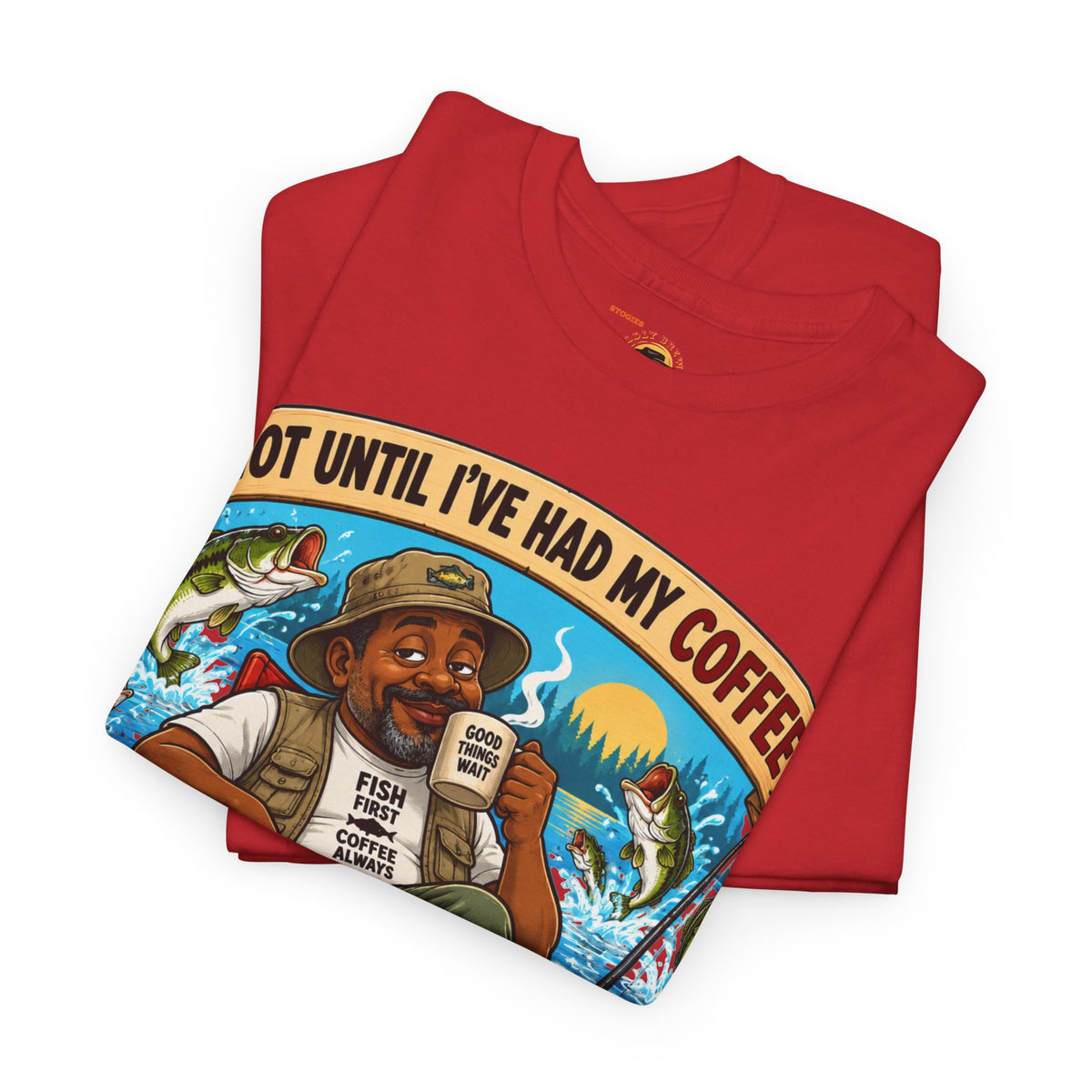 Not Until I’ve Had My Coffee T-Shirt – Funny Coffee Lover Camping Design