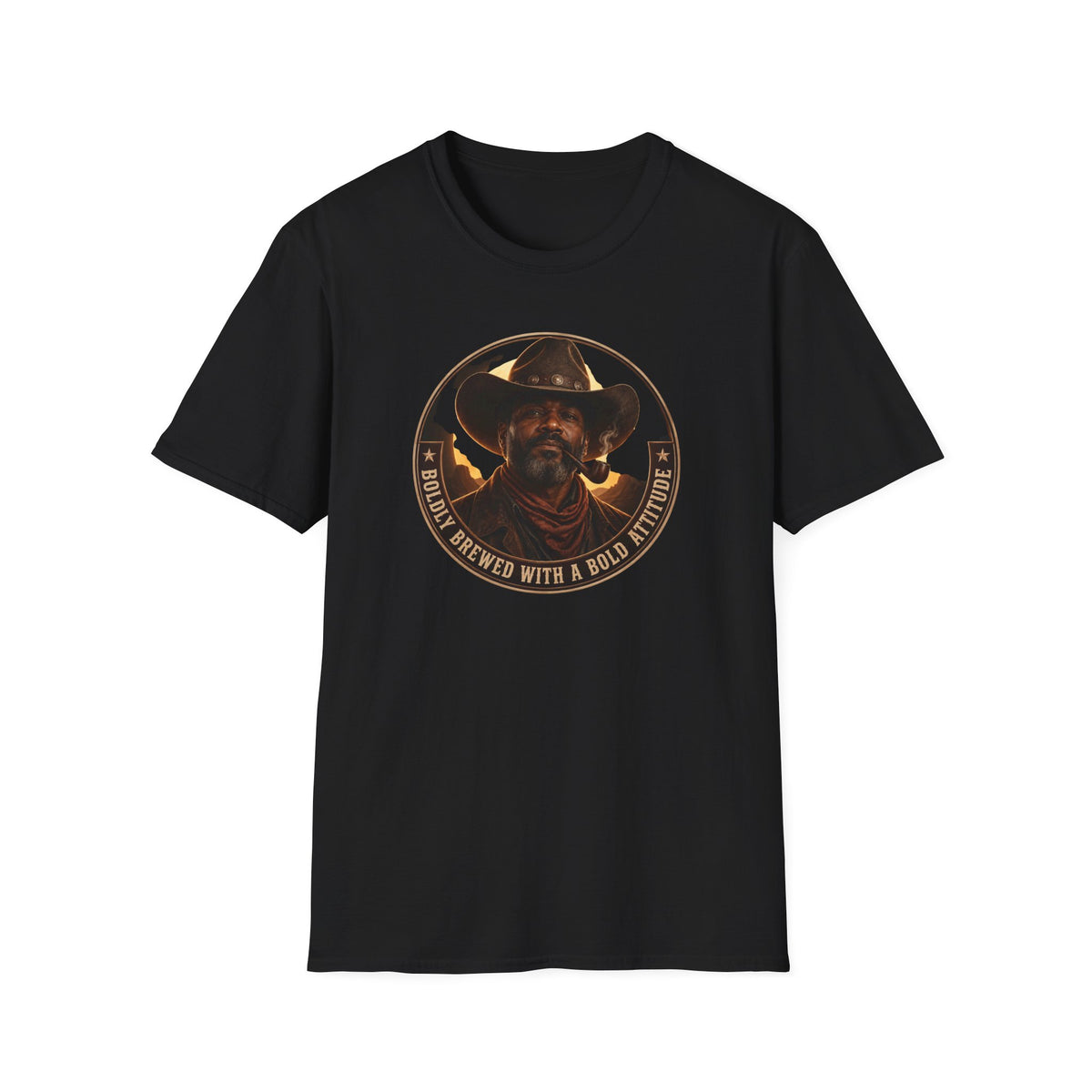 Cowboy Coffee-Inspired Graphic T-Shirt – “Brewed With a Bold Attitude”