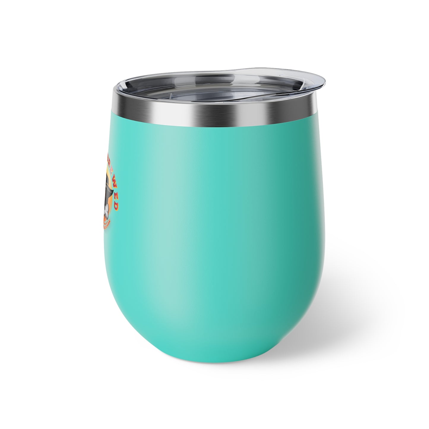 Copper Insulated Cup with Stogie Brewed Design, Wine Tumbler, Travel Mug, Coffee Cup, Outdoor Drinkware, Unique Gift