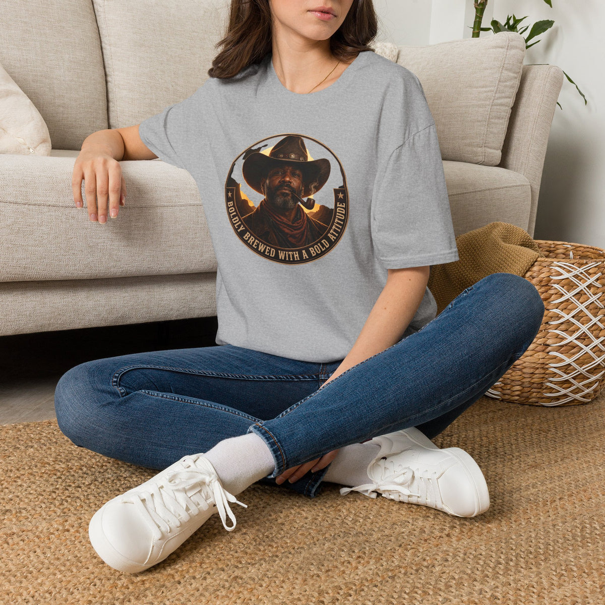 Cowboy Coffee-Inspired Graphic T-Shirt – “Brewed With a Bold Attitude”