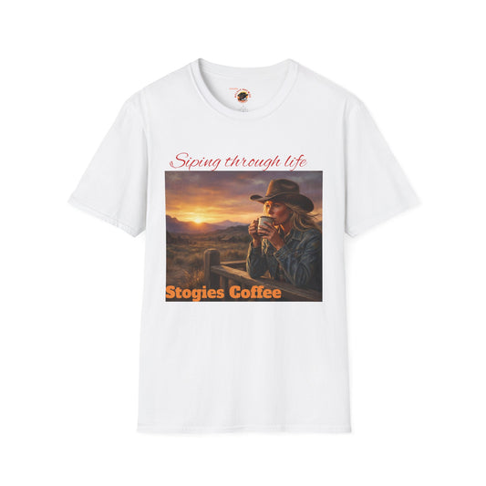 Stogies Coffee “Sipping Through Life” Vintage T-Shirt