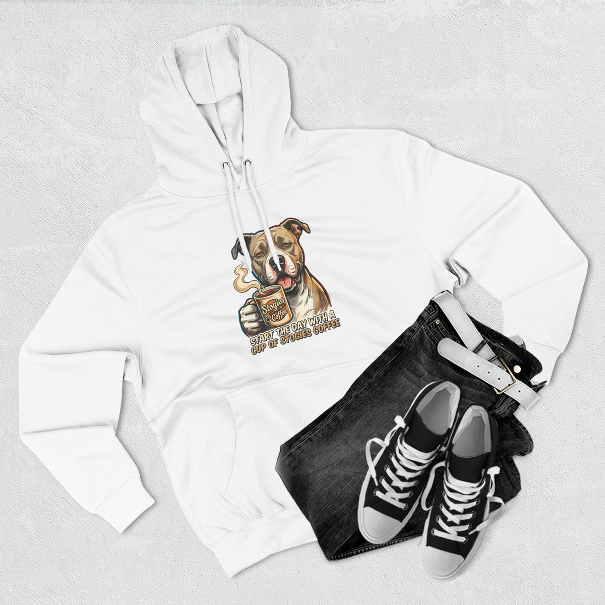 Bulldog Coffee Lover Fleece Hoodie