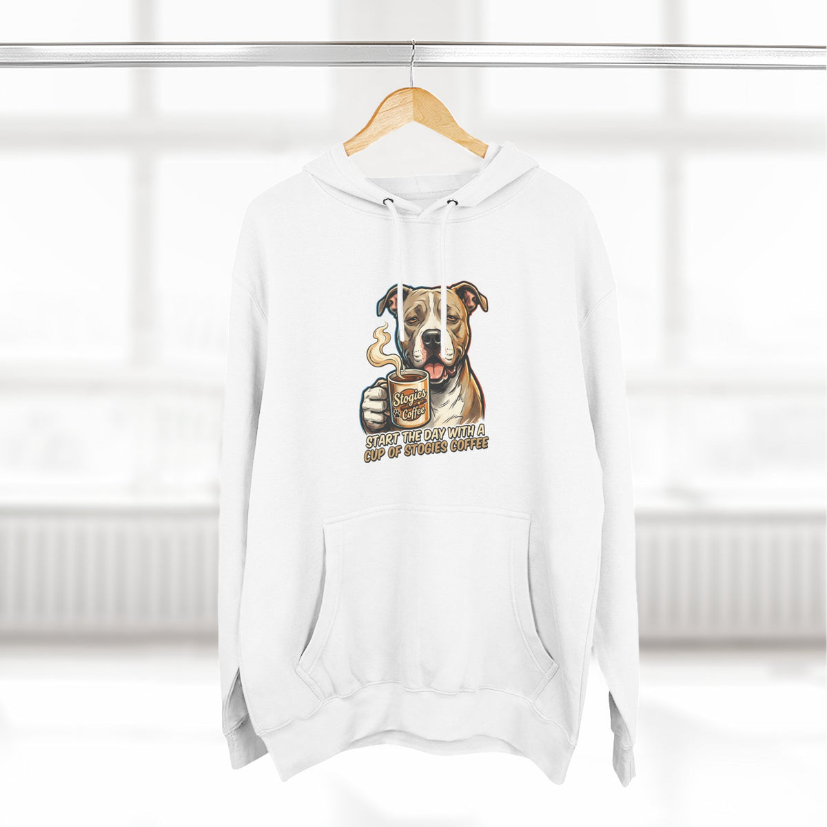 Bulldog Coffee Lover Fleece Hoodie