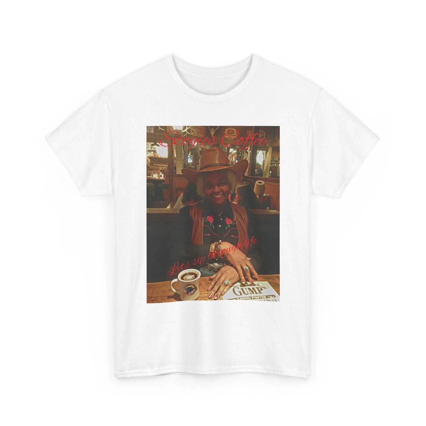 Vintage Diner Photo Tee — Retro Café Print T‑Shirt