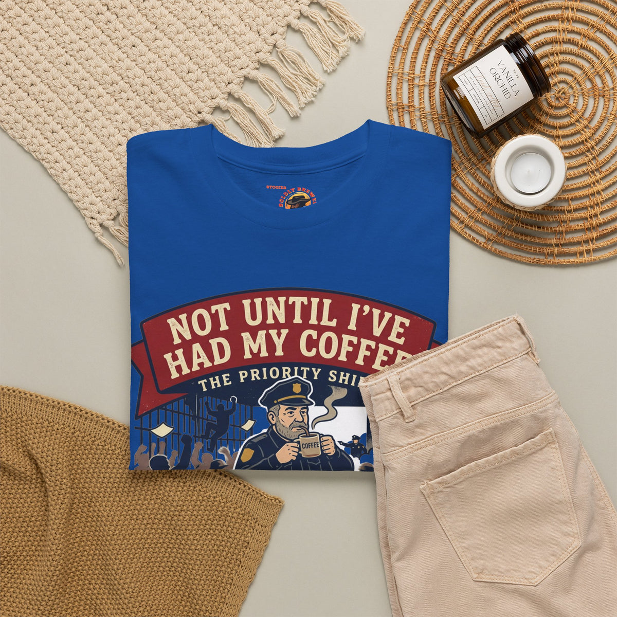 Not Until I’ve Had My Coffee T-Shirt — Funny Coffee Crew Tee for Coffee Lovers