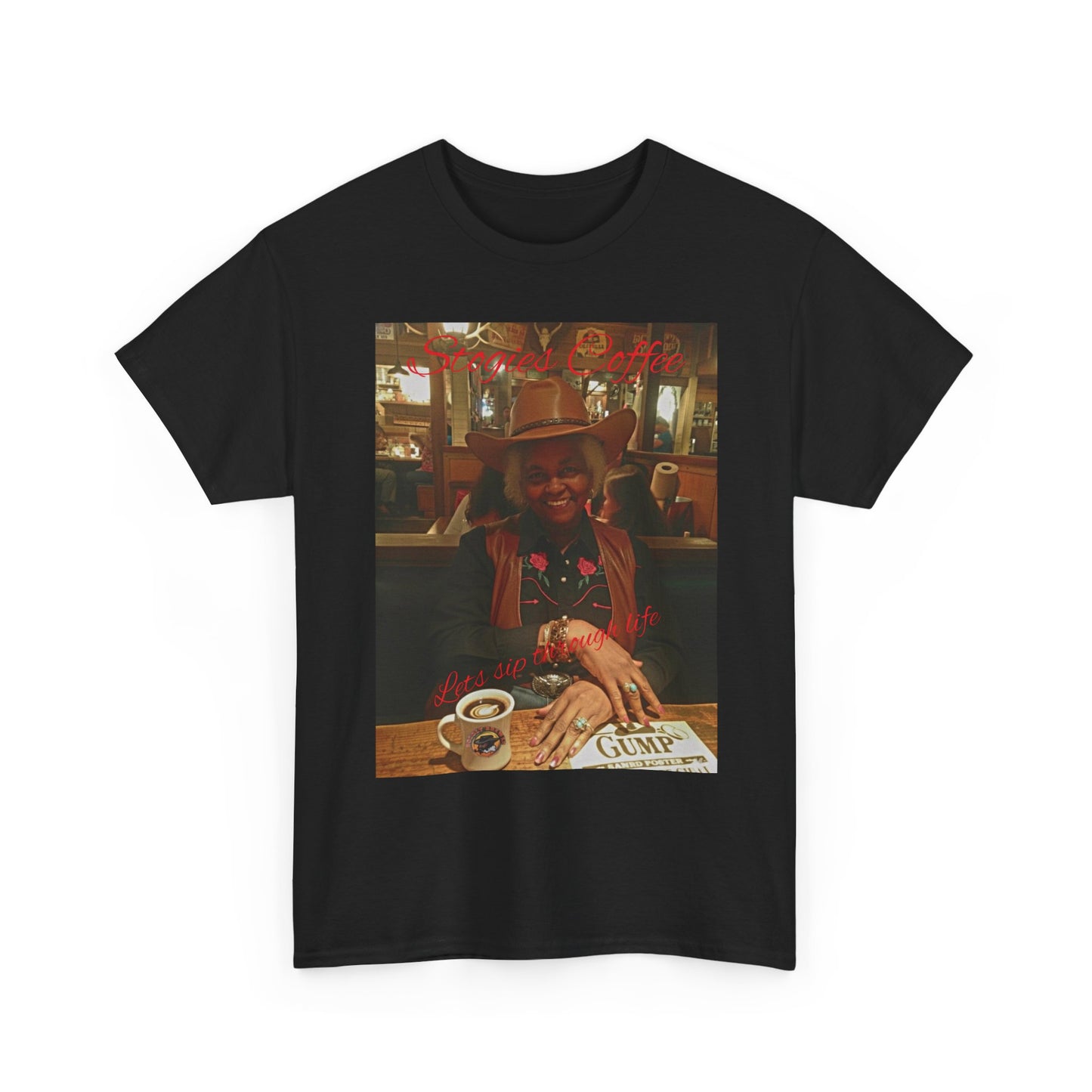 Vintage Diner Photo Tee — Retro Café Print T‑Shirt
